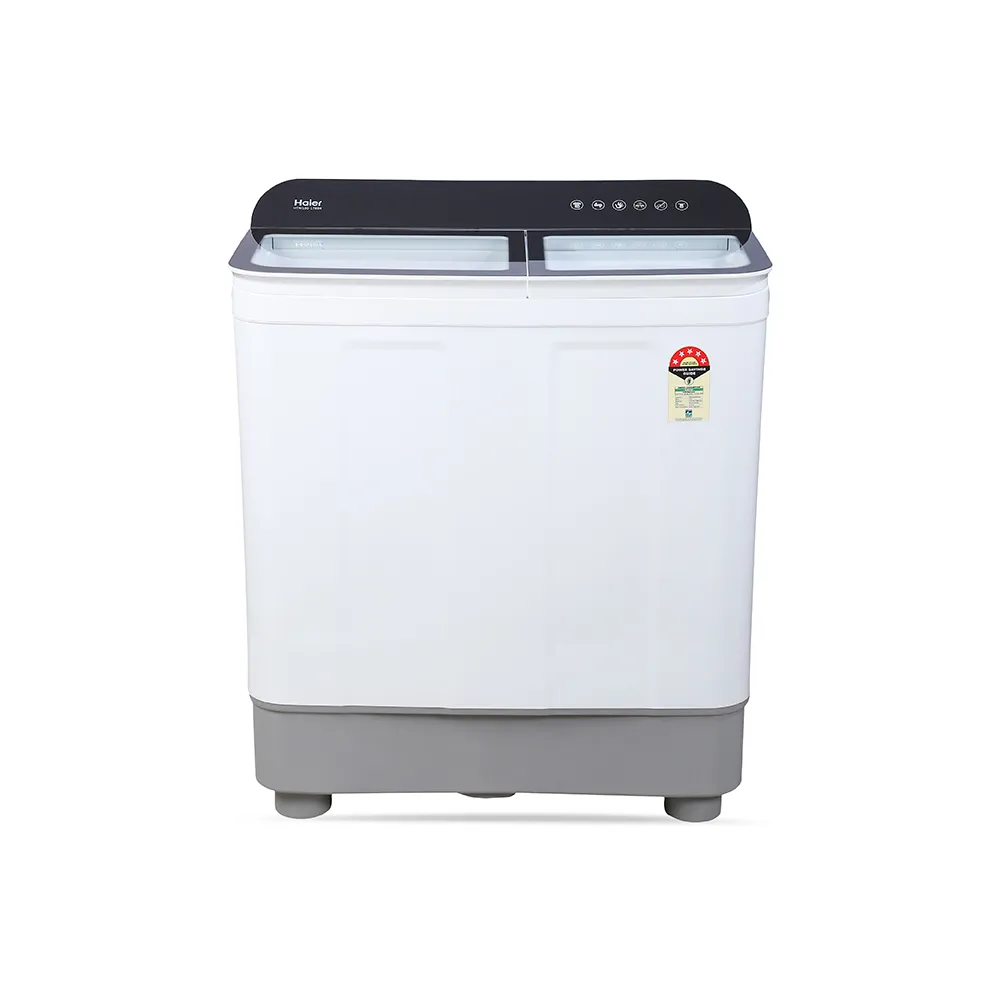 Haier Toughened Glass Lid 10 Kg  Semi Automatic Washing Machine HTW100-178BK